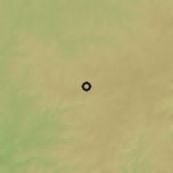 Shaded relief of the 57 km around Ouro Fino, drawn from the GMTED2010 grid