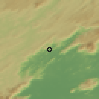 Shaded relief of the 58 km around Paracambi, drawn from the GMTED2010 grid