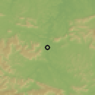 Shaded relief of the 60 km around Parauapebas, drawn from the GMTED2010 grid
