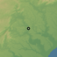 Shaded relief of the 60 km around Atalaia, drawn from the GMTED2010 grid