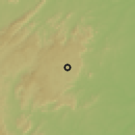 Shaded relief of the 60 km around Pedra Branca, drawn from the GMTED2010 grid