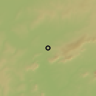 Shaded relief of the 60 km around Petrolândia, drawn from the GMTED2010 grid