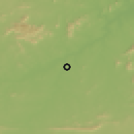 Shaded relief of the 60 km around Pombal, drawn from the GMTED2010 grid