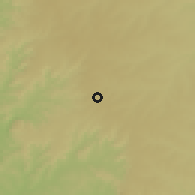 Shaded relief of the 58 km around Ponta Porã, drawn from the GMTED2010 grid