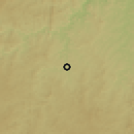 Shaded relief of the 58 km around Ponte Nova, drawn from the GMTED2010 grid