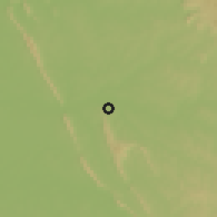 Shaded relief of the 59 km around Pontes e Lacerda, drawn from the GMTED2010 grid