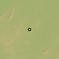 Shaded relief of the 60 km around Porangatu, drawn from the GMTED2010 grid