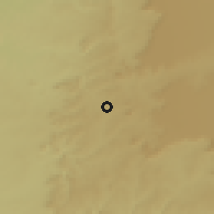 Shaded relief of the 59 km around Posse, drawn from the GMTED2010 grid