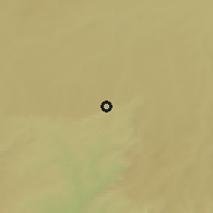 Shaded relief of the 59 km around Primavera do Leste, drawn from the GMTED2010 grid