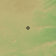 Shaded relief of the 60 km around Queimadas, drawn from the GMTED2010 grid
