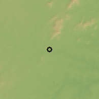 Shaded relief of the 60 km around Quixeramobim, drawn from the GMTED2010 grid