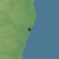 Shaded relief of the 60 km around Recife, drawn from the GMTED2010 grid