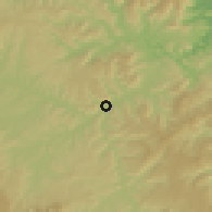Shaded relief of the 57 km around Rio do Sul, drawn from the GMTED2010 grid