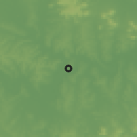 Shaded relief of the 56 km around Rio Pardo, drawn from the GMTED2010 grid