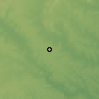 Shaded relief of the 60 km around Rio Real, drawn from the GMTED2010 grid
