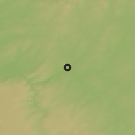 Shaded relief of the 59 km around Rondonópolis, drawn from the GMTED2010 grid