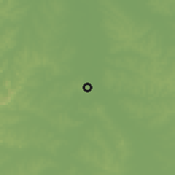 Shaded relief of the 56 km around Rosário do Sul, drawn from the GMTED2010 grid