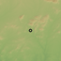 Shaded relief of the 60 km around Santana do Ipanema, drawn from the GMTED2010 grid