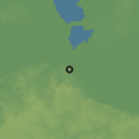 Shaded relief of the 60 km around Santarém, drawn from the GMTED2010 grid