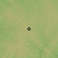 Shaded relief of the 57 km around Santiago, drawn from the GMTED2010 grid