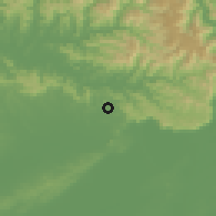 Shaded relief of the 56 km around Santo Antônio da Patrulha, drawn from the GMTED2010 grid