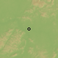 Shaded relief of the 60 km around São Félix do Xingu, drawn from the GMTED2010 grid