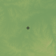 Shaded relief of the 56 km around São Gabriel, drawn from the GMTED2010 grid