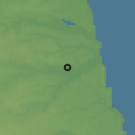 Shaded relief of the 60 km around São Gonçalo do Amarante, drawn from the GMTED2010 grid