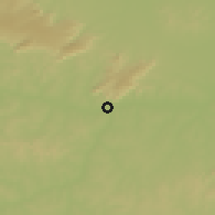 Shaded relief of the 59 km around Barra do Garças, drawn from the GMTED2010 grid