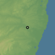 Shaded relief of the 60 km around São Lourenço da Mata, drawn from the GMTED2010 grid