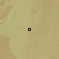 Shaded relief of the 59 km around São Luís de Montes Belos, drawn from the GMTED2010 grid