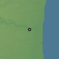 Shaded relief of the 59 km around São Mateus, drawn from the GMTED2010 grid