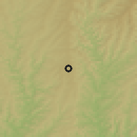 Shaded relief of the 57 km around São Miguel do Oeste, drawn from the GMTED2010 grid