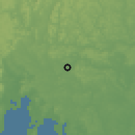 Shaded relief of the 60 km around São Sebastião do Passé, drawn from the GMTED2010 grid