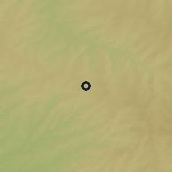 Shaded relief of the 58 km around Sarandi, drawn from the GMTED2010 grid