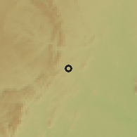 Shaded relief of the 60 km around Senhor do Bonfim, drawn from the GMTED2010 grid