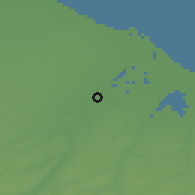 Shaded relief of the 60 km around Barreirinhas, drawn from the GMTED2010 grid