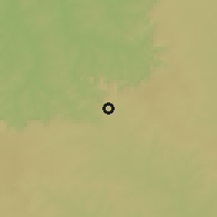 Shaded relief of the 58 km around Sidrolândia, drawn from the GMTED2010 grid