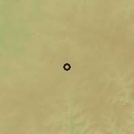 Shaded relief of the 57 km around Soledade, drawn from the GMTED2010 grid
