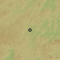Shaded relief of the 59 km around Teófilo Otoni, drawn from the GMTED2010 grid