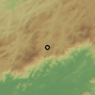 Shaded relief of the 58 km around Teresópolis, drawn from the GMTED2010 grid
