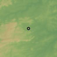 Shaded relief of the 60 km around Timbaúba, drawn from the GMTED2010 grid