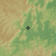 Shaded relief of the 57 km around Timbó, drawn from the GMTED2010 grid