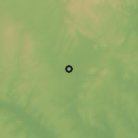 Shaded relief of the 60 km around Tobias Barreto, drawn from the GMTED2010 grid