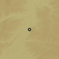 Shaded relief of the 59 km around Três Marias, drawn from the GMTED2010 grid