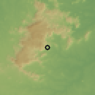 Shaded relief of the 60 km around Baturité, drawn from the GMTED2010 grid
