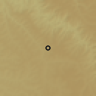 Shaded relief of the 59 km around Uberlândia, drawn from the GMTED2010 grid