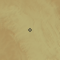 Shaded relief of the 59 km around Unaí, drawn from the GMTED2010 grid