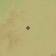 Shaded relief of the 59 km around Uruaçu, drawn from the GMTED2010 grid