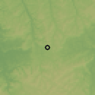 Shaded relief of the 60 km around Uruará, drawn from the GMTED2010 grid